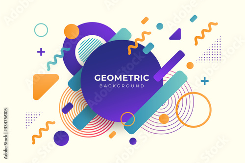 Abstract geometric background. Colorful dynamic shapes. EPS 10 stock vector