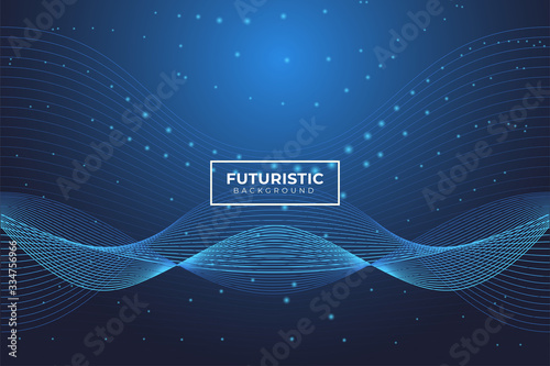 Abstract futuristic background. Dynamic shapes composition