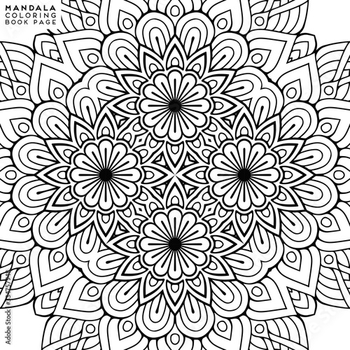 Flower Mandala. Coloringbook page template