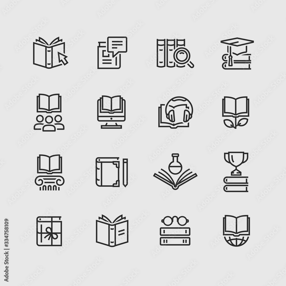 Vector illustration of education icons set Vector illustration of education icons set