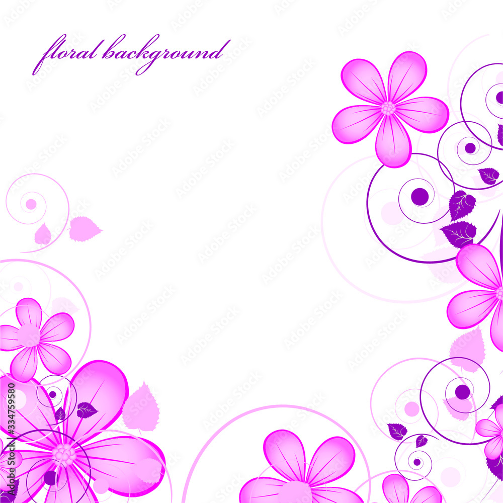 abstract floral background with flowers