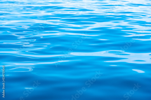 surface of beautiful blue Ocean background texture for background or backdrop