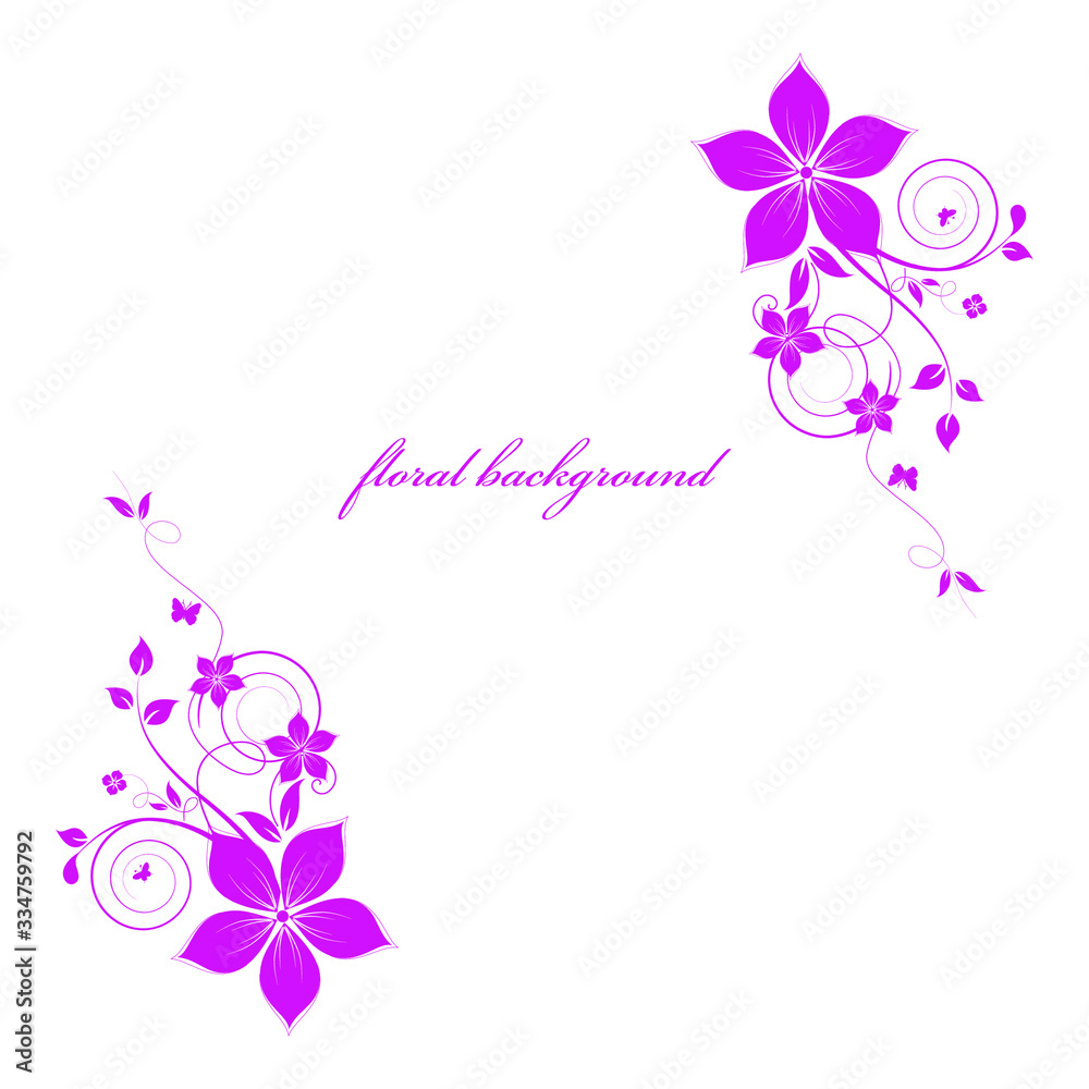 abstract floral background with flowers