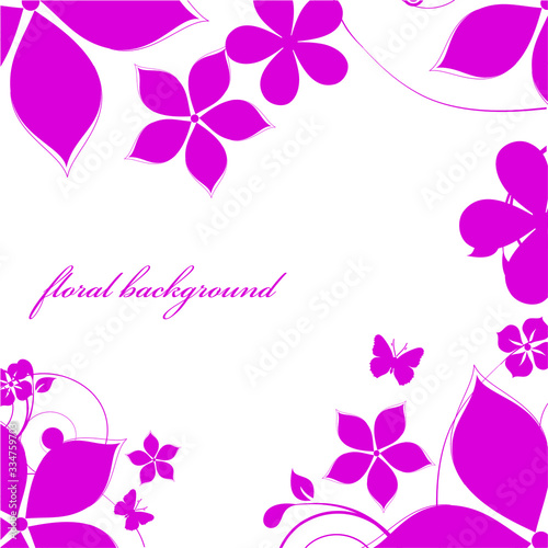 abstract floral background with flowers © Irina Fokina
