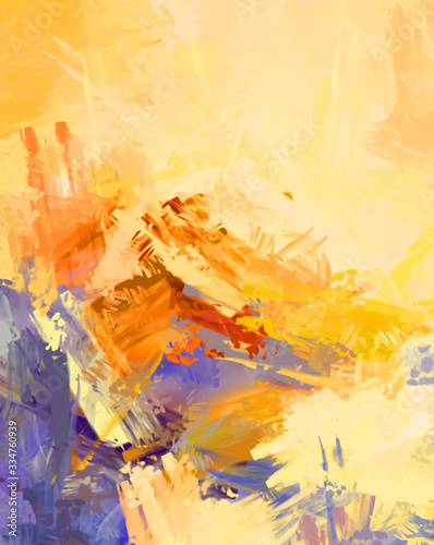 Brushed Painted Abstract Background. Brush stroked painting. Artistic vibrant and colorful wallpaper..