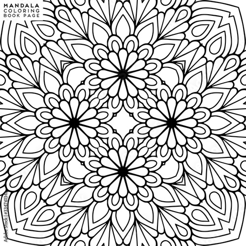 Flower Mandala. Coloringbook page template