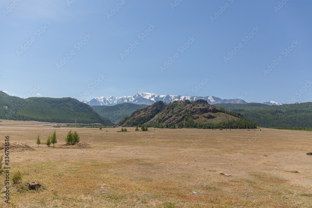 Fototapeta premium Summer View of Altai, Russia. Altai Republic is one of Russia's ethnic republics. Altay
