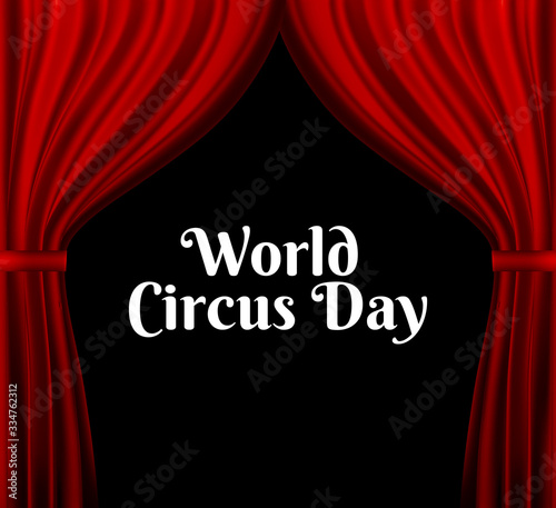 World Circus Day Background Vector Illustration