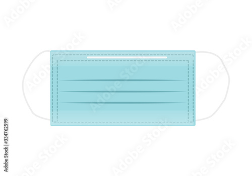 Medical mask vector icon. Hospital breathing medical respirator face mask. Protection against viruses and disease.
