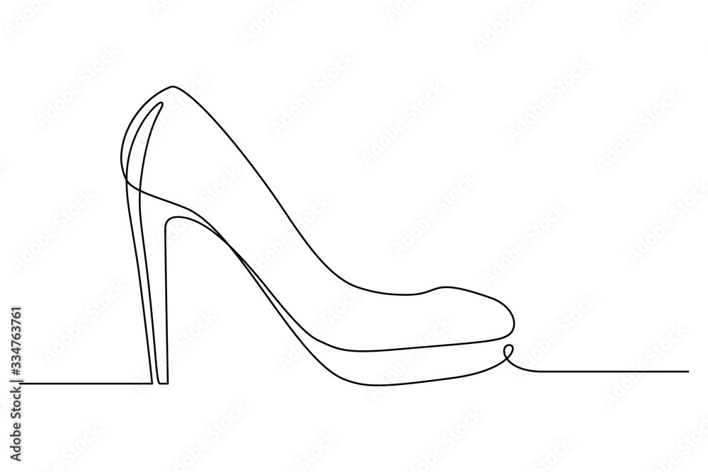 Abstract drawing of high heel female shoes Vector Image