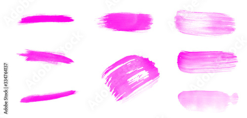 Abstract pink vector brushes for painting
