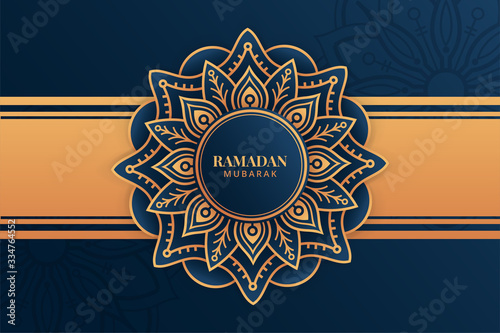 Luxury Ramadan Kareem. greeting background with Mandala.