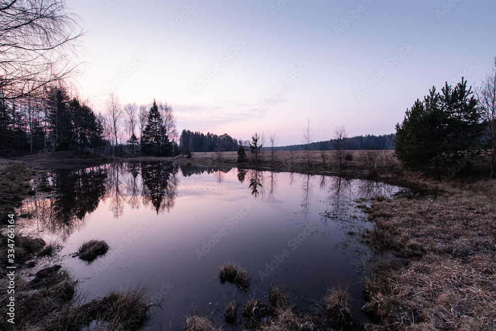 Sunset on the lake