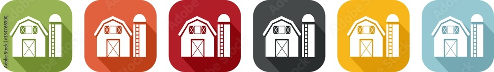 Farm building with a silo Farm building with a silo
