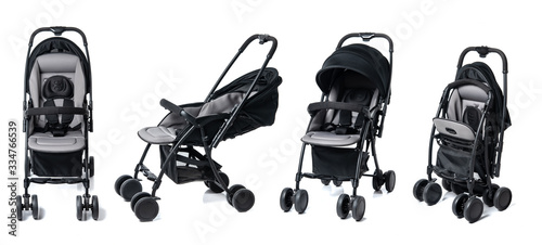 Konstfotografi Baby carriage isolated on a white background