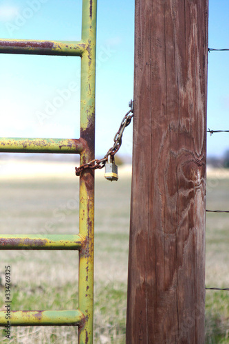 old locked gate