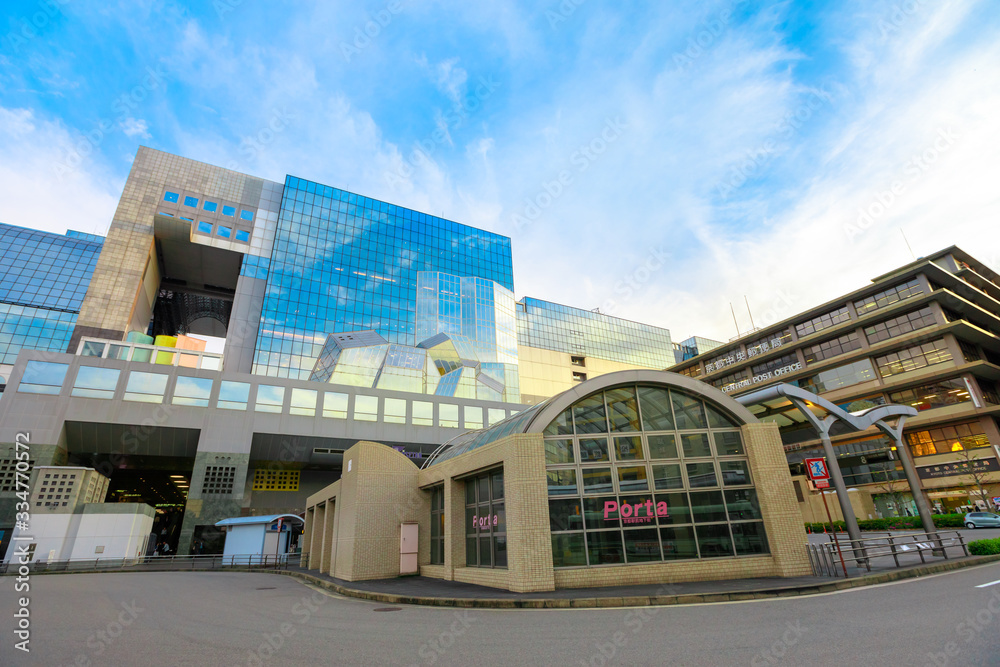 Kyoto, Japan April 27, 2017 entrance of Kyoto Station building from