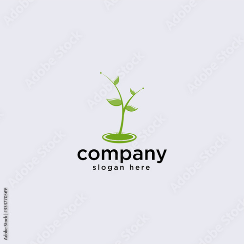 logo vektor template desain logo hijau abstrak, kelas yoga,organik yang dibuat dengan vektor stok daun.