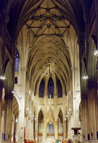 NEW YORK - USA - August 2012, Wiew  of St. Patrick's Cathedral in New York. interior photo