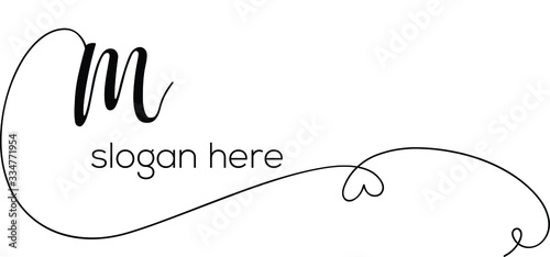  A romantic letter m design
