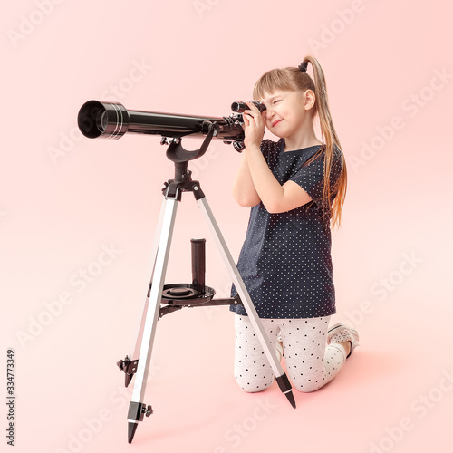 Cute little girl with teles...
