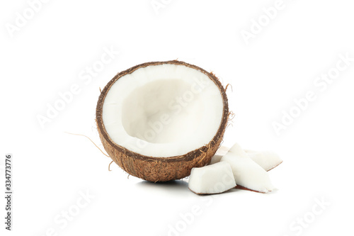 Coconut isolated on white background. Tropical fruit