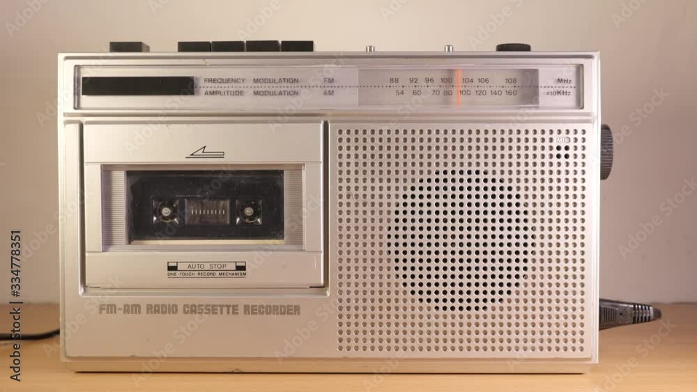 Cassette Tape Recorder Radio playing song Cassette Tape Recorder Radio playing song
