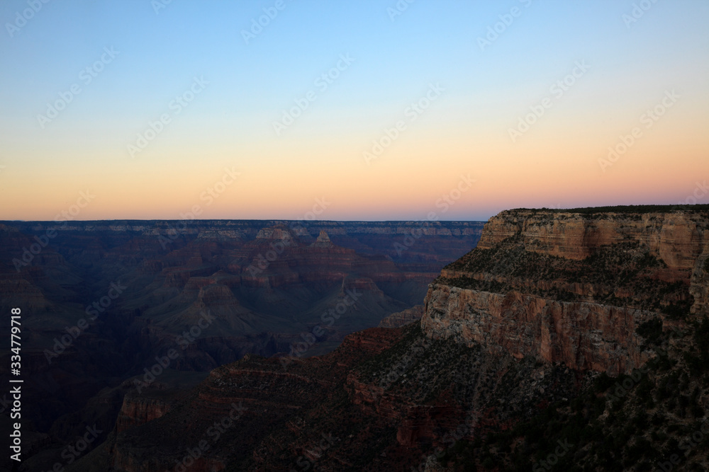 Arizona / USA - August 01, 2015: Sunset at South Rim Grand Canyon National Park, Arizona, USA