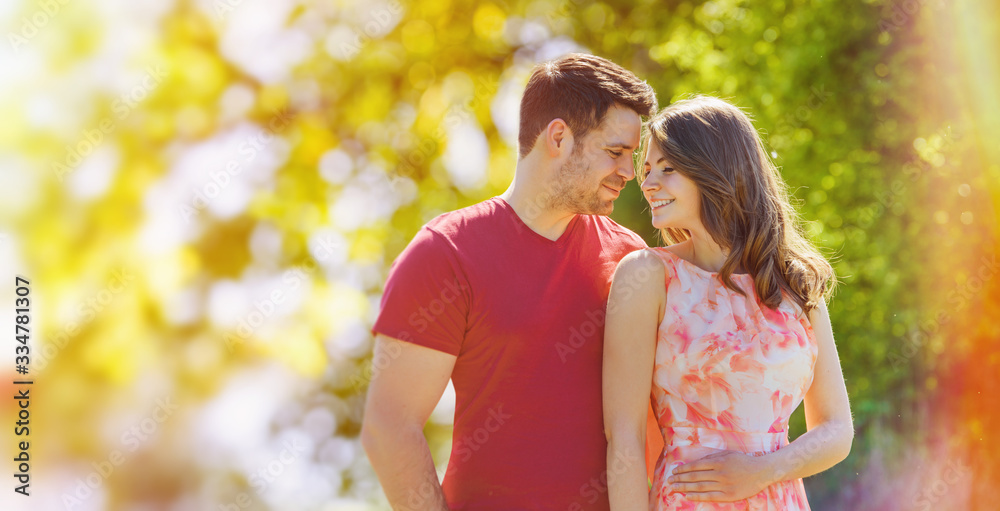a lovely girlfriend and boyfriend is enjoying sunny day outside a lovely girlfriend and boyfriend is enjoying sunny day outside
