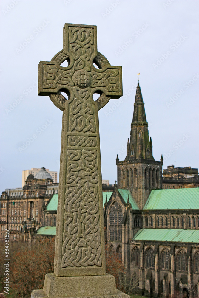 Glasgow Cathedral from the necropolis, Scotland Glasgow Cathedral from the necropolis, Scotland