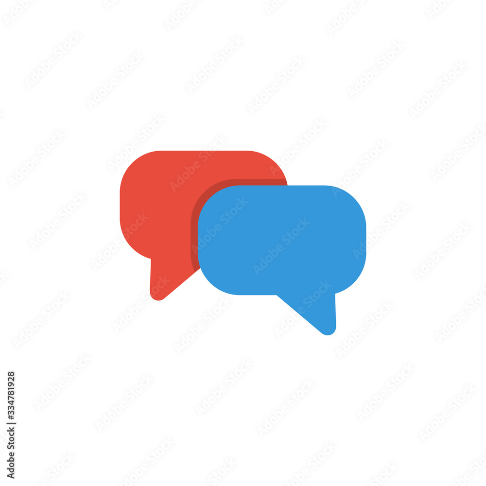 speech bubbles. Simple modern icon design illustration.