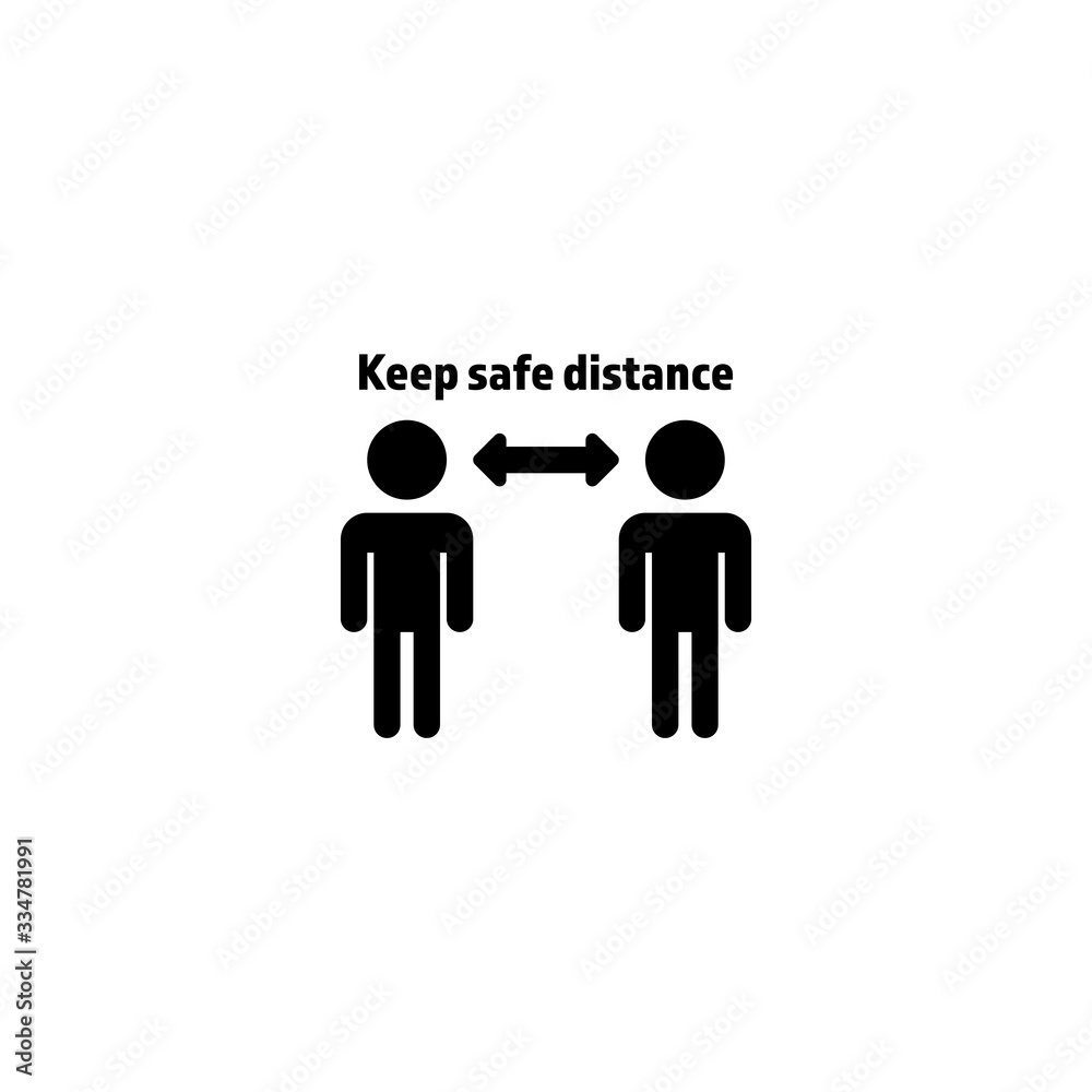 keep safe distancing icon vector illustration keep safe distancing icon vector illustration