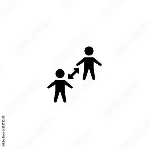 social distancing icon vector illustration