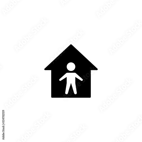 stay at home icon vector illustration