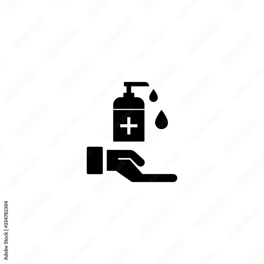 hand washing, hand cleaning icon vector illustration