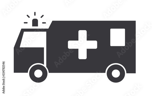 Ambulance icon on white background vector