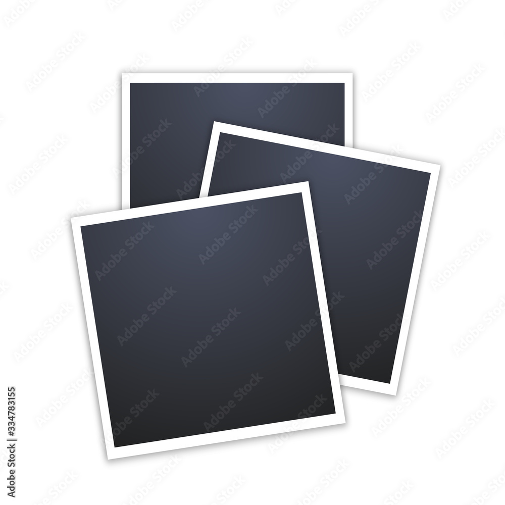 photo frames isolated on white. vintage style. Vector illustration