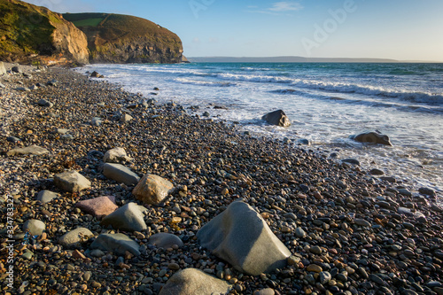 View of the beach at Druidston Haven in Pembrokeshire