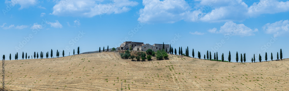 Panoramic, Ancient house in the country side, Sicily, Italy