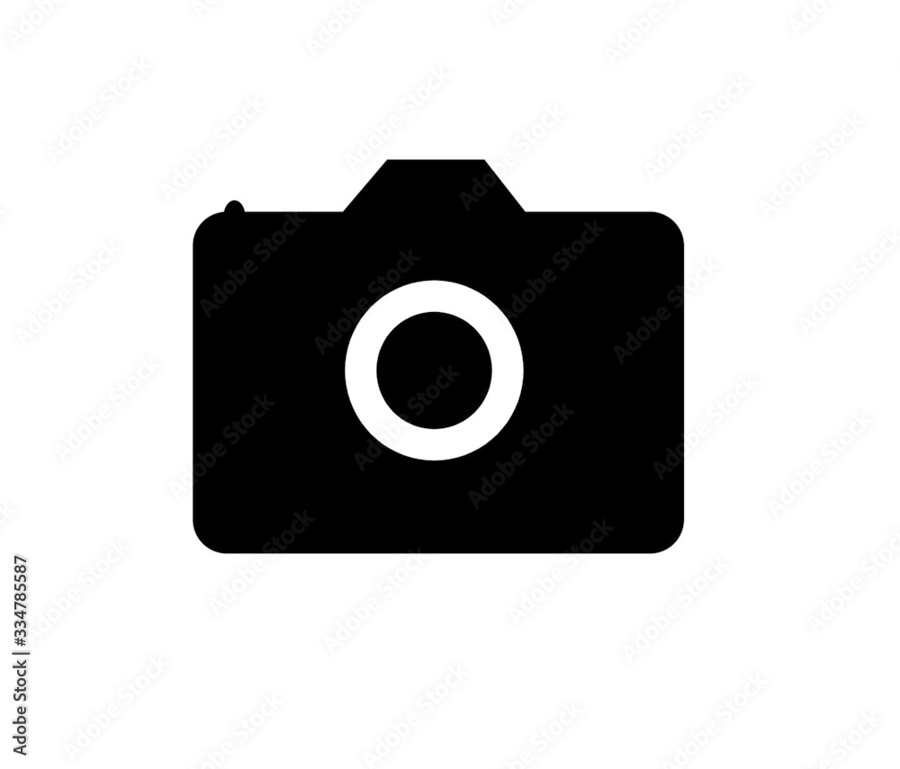 black colour camera with white background. black colour camera with white background.