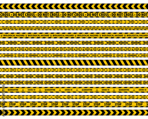 Warning Tape. Yellow And Black. Danger Tape. © Sergio Lucci