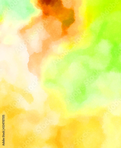 Watercolor painted background. Abstract Illustration wallpaper. Brush stroked painting. 2D Illustration.