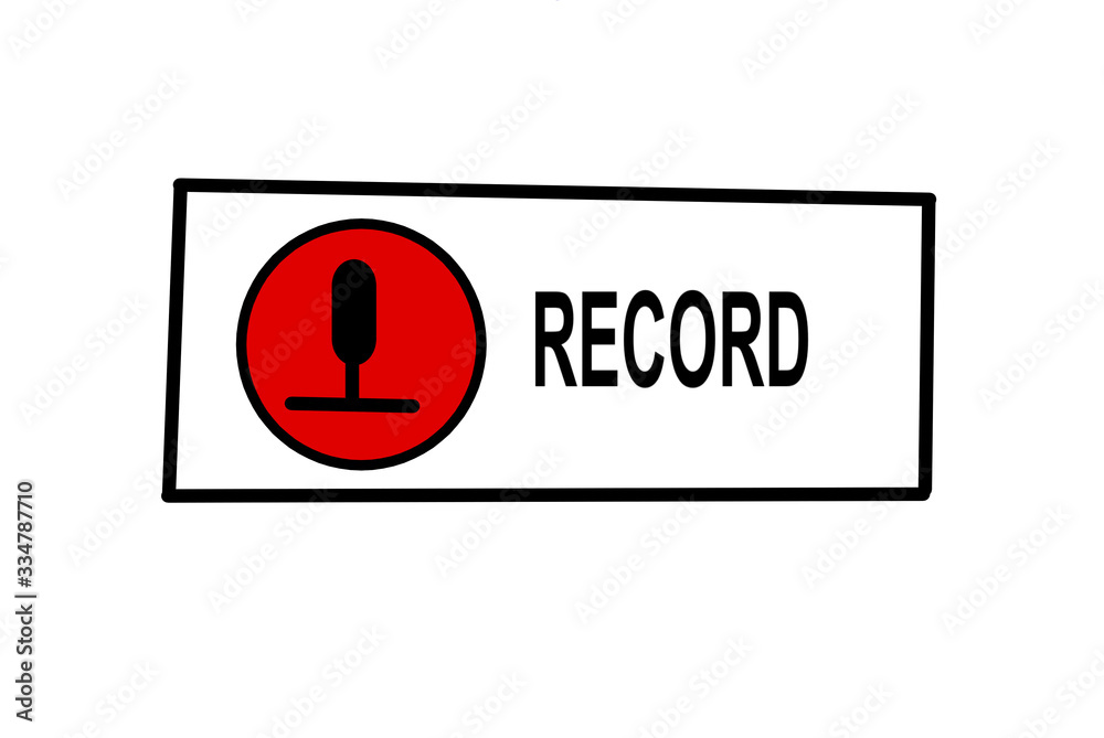red colour recording buttons with white background red colour recording buttons with white background