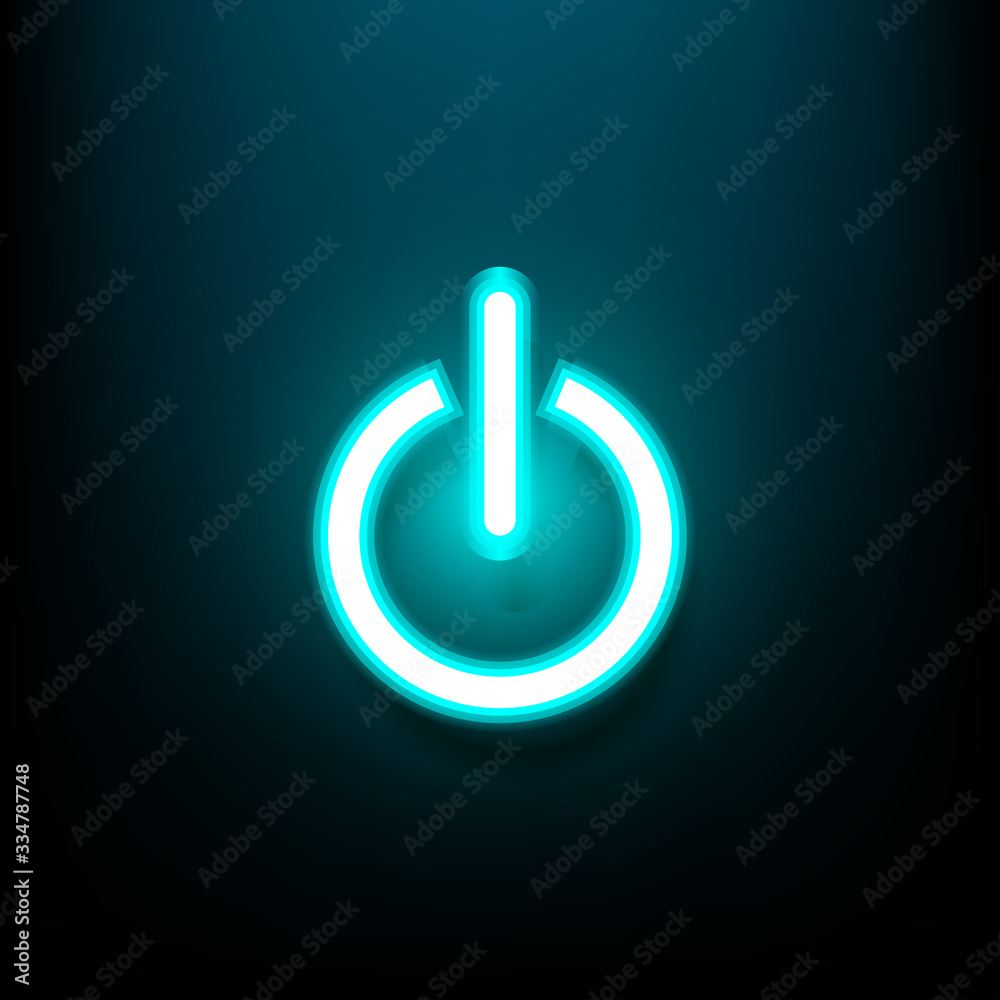 abstract background of Start power button neon light,On/Off switch,vector illustration abstract background of Start power button neon light,On/Off switch,vector illustration