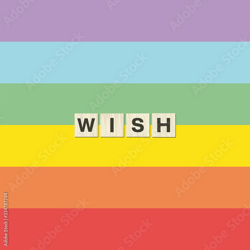 Hope and wish rainbow flag. Social and global impact