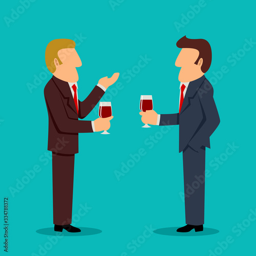 Businessmen talking with each other