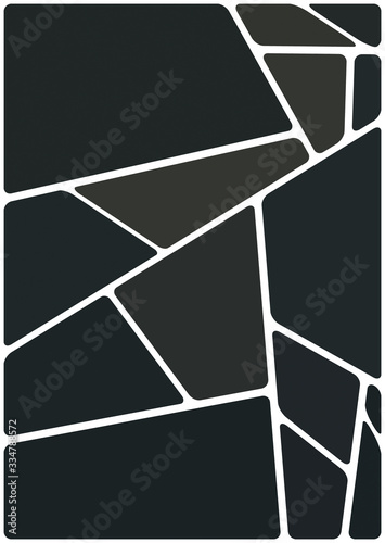 Colorful illustration with blank white space. Abstract geometric pattern. Mosaic background. Geometrical multicolored shapes.
