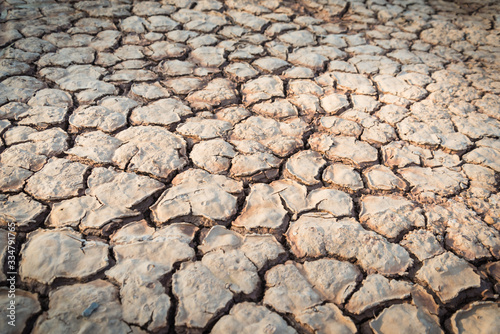 Dry red clay soil texture, natural floor background