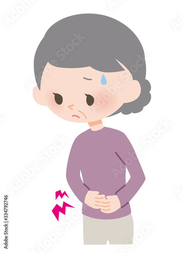 体調不良の女性