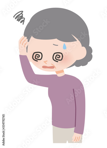体調不良の女性